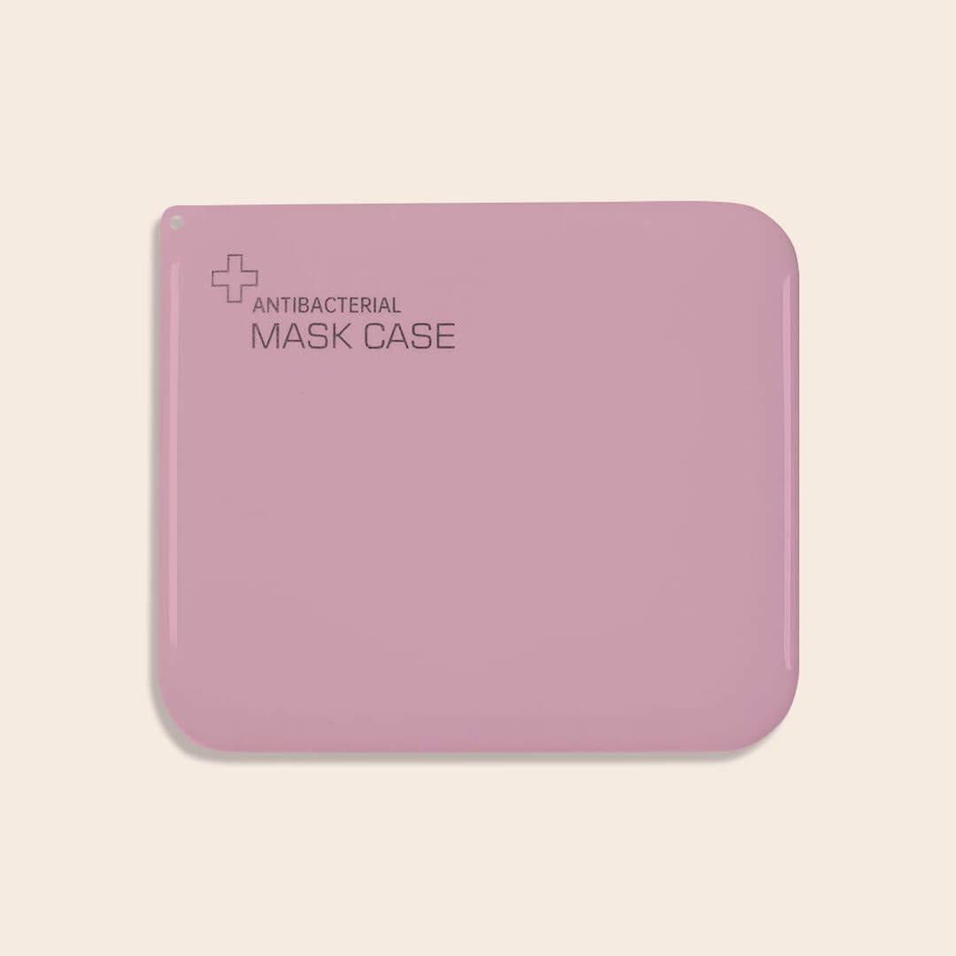 Caixa porta máscaras antibacteriana rosa