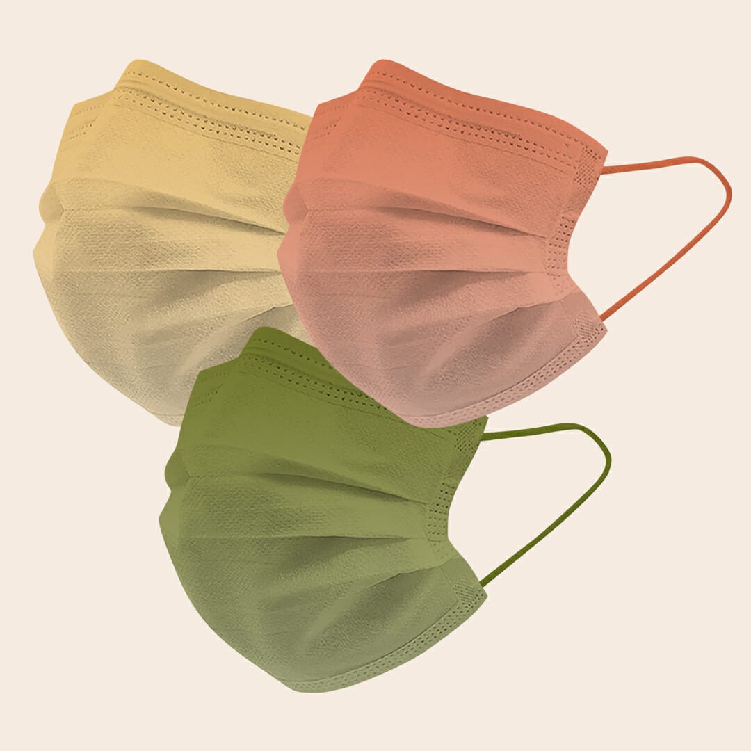 M&aacute;scara Higi&eacute;nica Descart&aacute;vel Tie Dye Nature - Pack de 3 uni