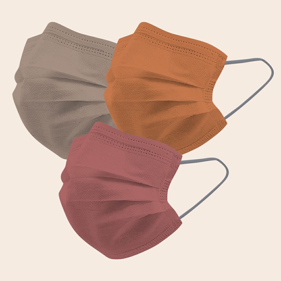 M&aacute;scara Higi&eacute;nica Descart&aacute;vel Nudes - Pack de 3 uni